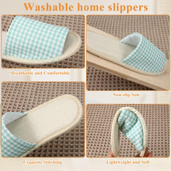 AOZUO two-size fit slippers for men and women up to US sizes 10 and 8.