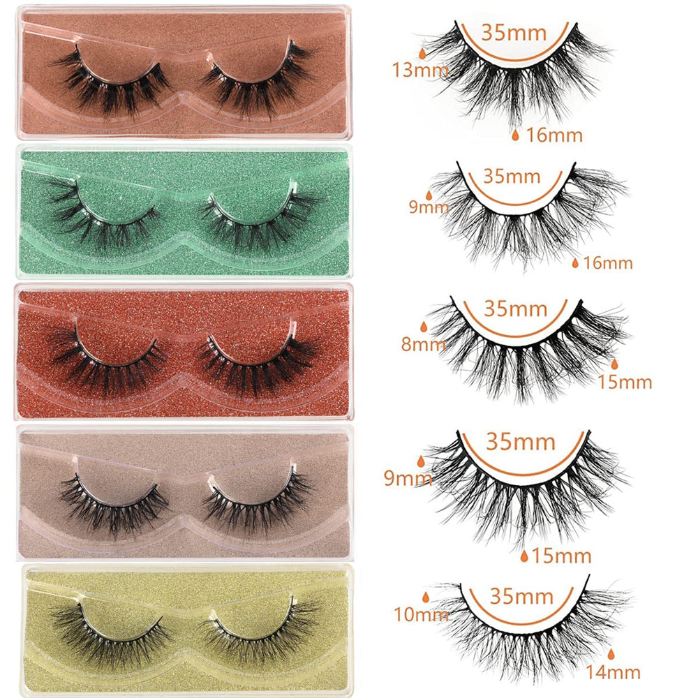 APCYUST Lashes 15mm Cat Eye elegant faux mink for subtle drama and definition.