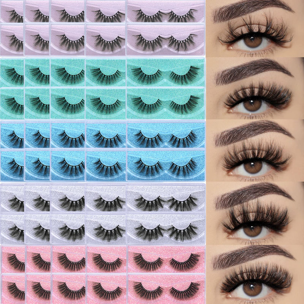 APCYUST lashes in glitter case packaging, ideal for on-the-go touchups.
