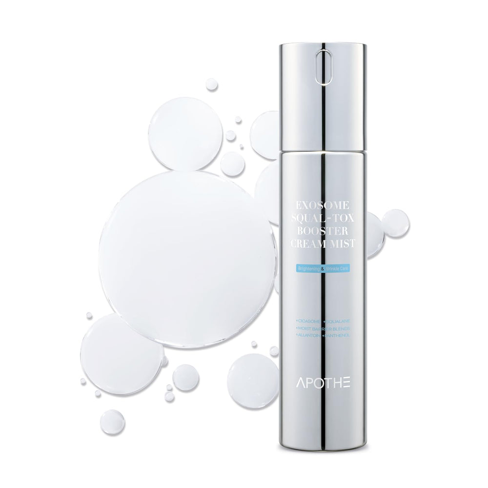 APOTHE Exosome Squal-Tox Booster Mist bottle for all-day hydration.