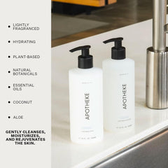 APOTHEKE Canvas close-up of fragrance notes charcoal and cedarwood.