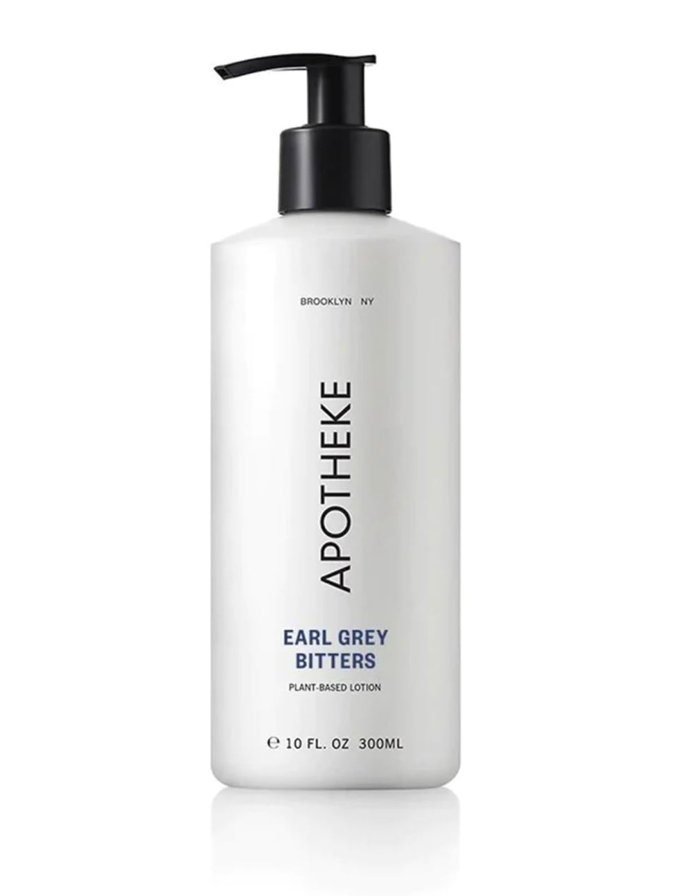 APOTHEKE Earl Grey Bitters lotion bottle for daily hydration.