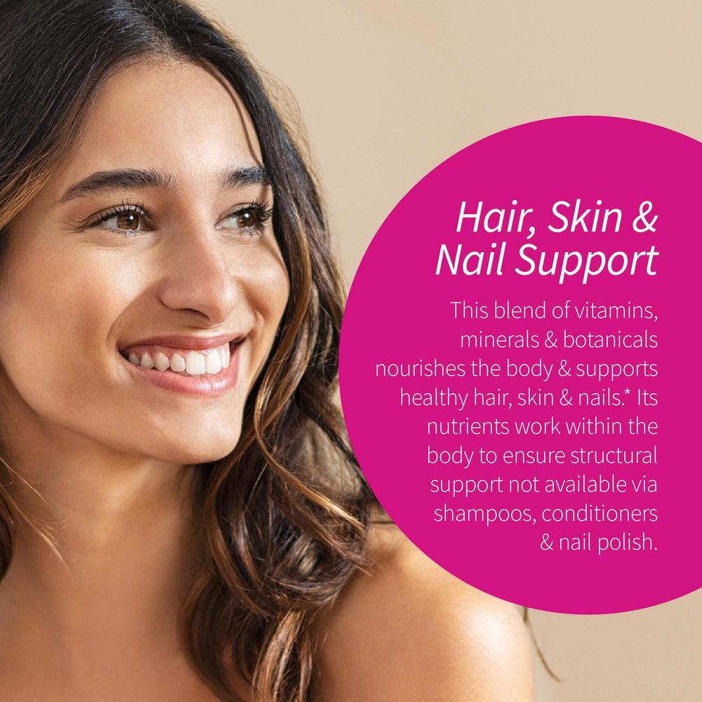 Applied Nutrition Longer Stronger Hair & Nails nutrition panel with biotin and collagen