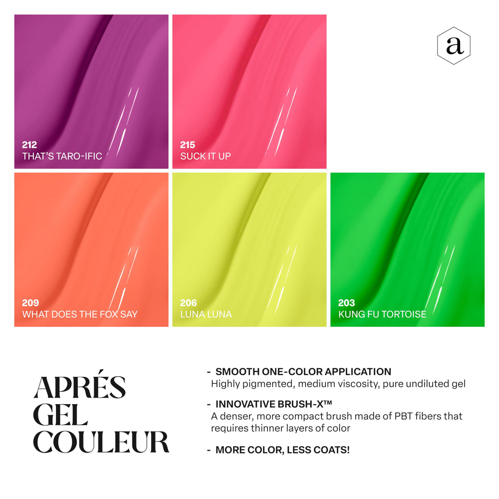 APRÉS dense pigment formula enables rich opacity with thin layers
