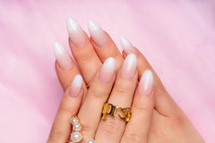 APRES Gel-X Ombre gradient close-up showing seamless color transition