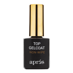 APRÉS Non-Wipe Glossy Top Gelcoat bottle for safe, long-lasting shine.