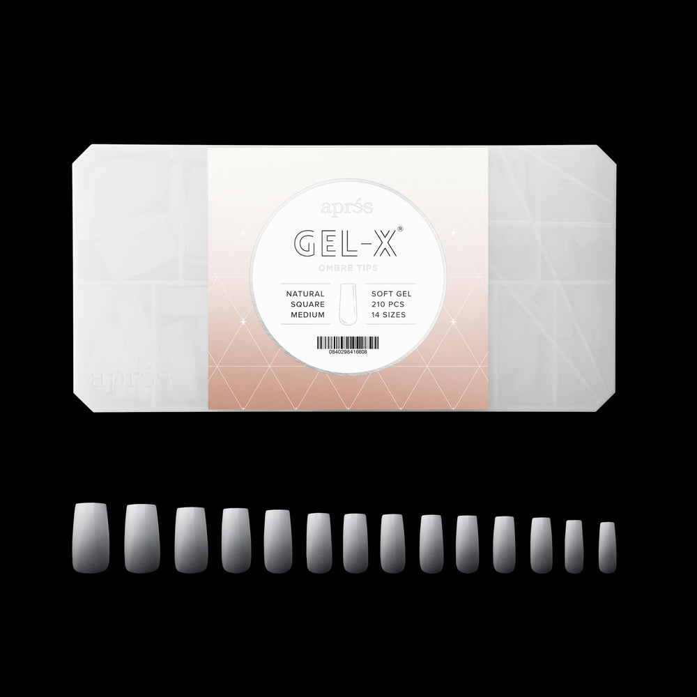 APRÉS Ombre Gel-X almond shape tip for elegant nail art.