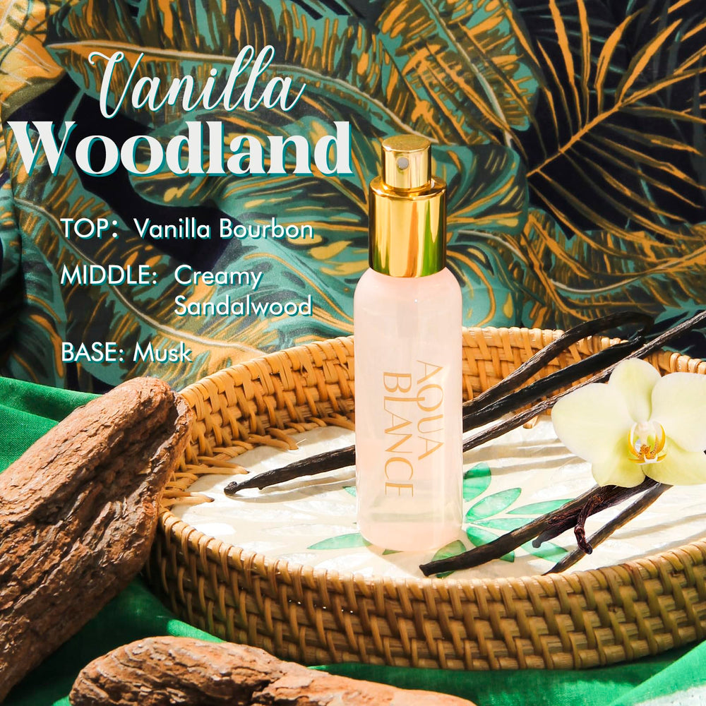 Aqua Blance Weekend Bliss spray delivers a soft, long-lasting aroma throughout the day.