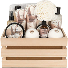 A Aqua Elegante gift set box showing premium spa items ideal for gifting