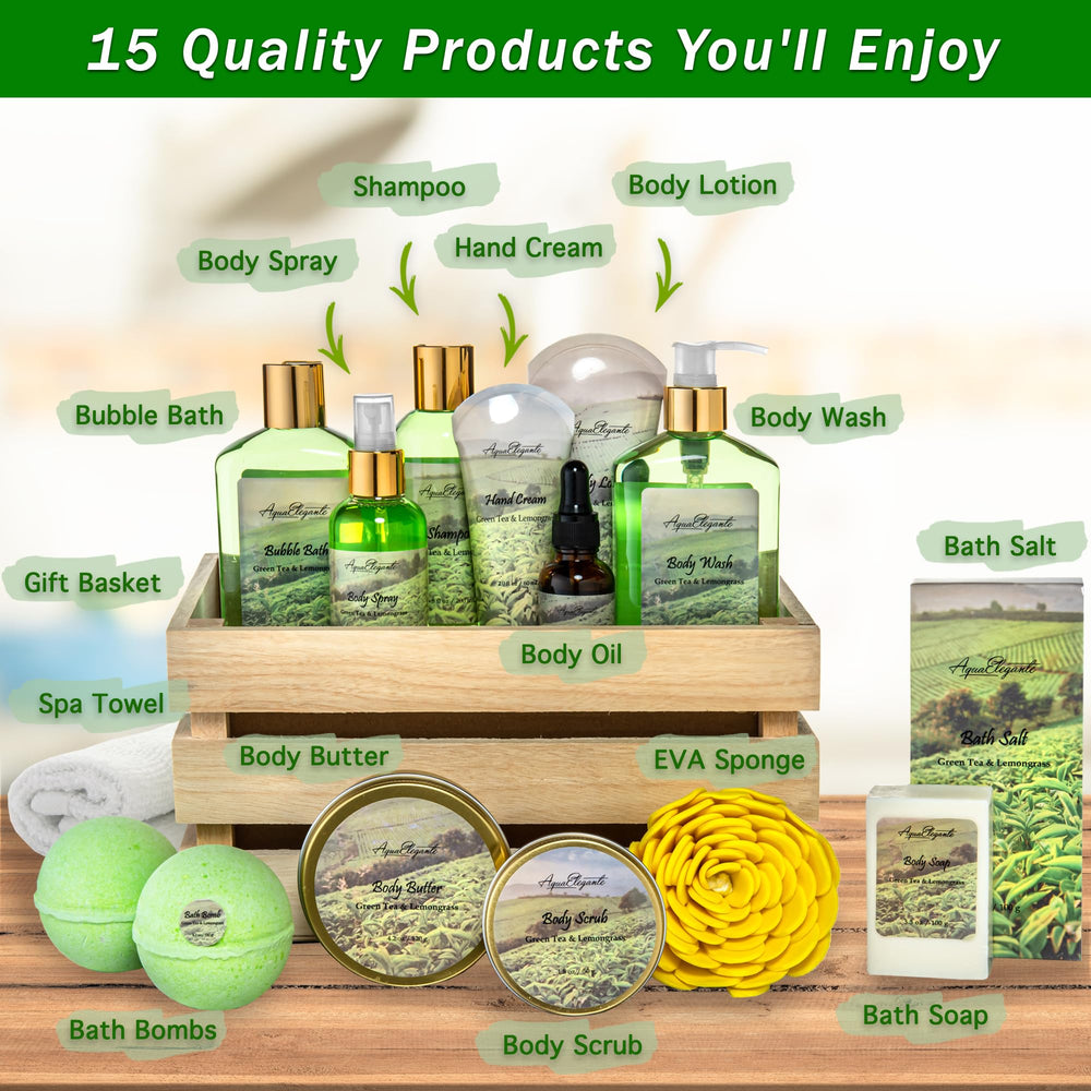 Aqua Elegante luxury spa basket packaging, ideal for gifting.