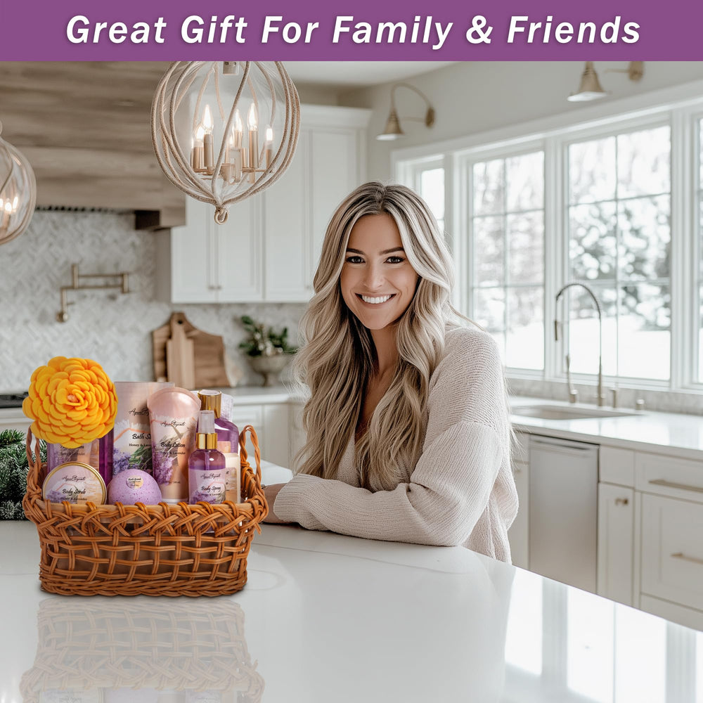 Aqua Elegante Honey Lavender Body Scrub exfoliates gently for silky skin.