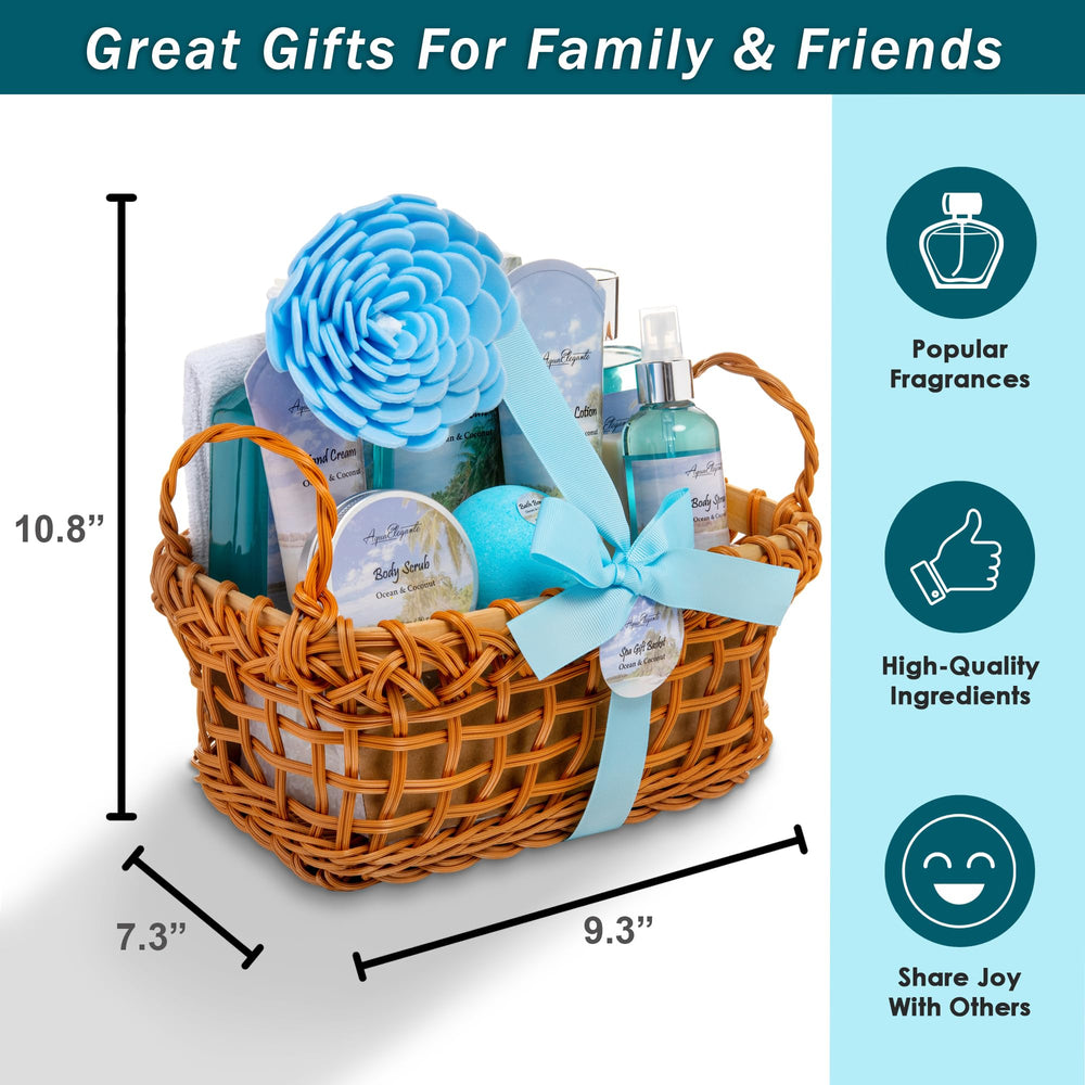 Aqua Elegante spa basket bathbombs colorful fizz