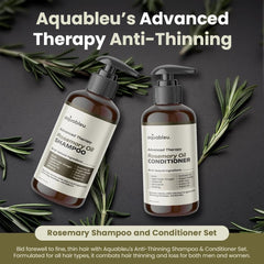 Aquableu 14 natural ingredients graphic spotlights nourishing scalp support.