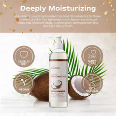 Aquableu pure coconut oil with natural ingredients for all skin types.