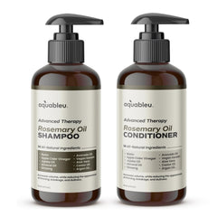 Aquableu Rosemary Shampoo bottle showcases 16oz formula for voluminous, healthier-looking hair.