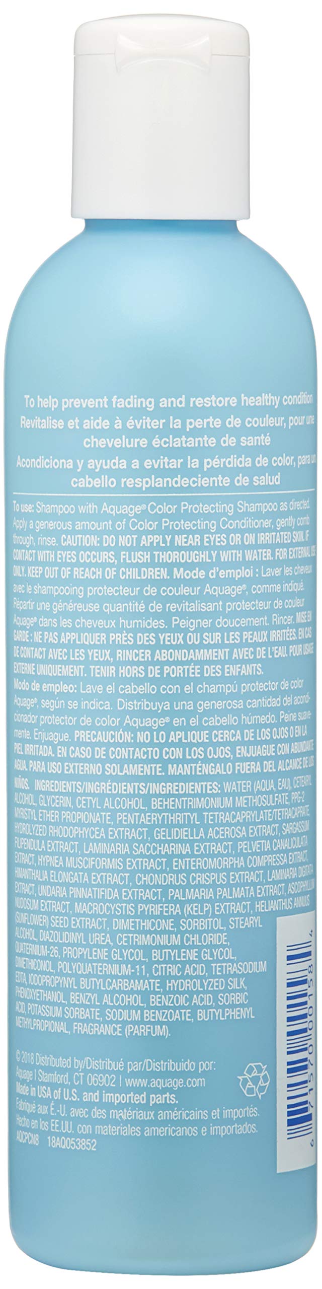 Aquage Color Protecting Conditioner hair application demonstrates gentle conditioning for vibrant color retention.