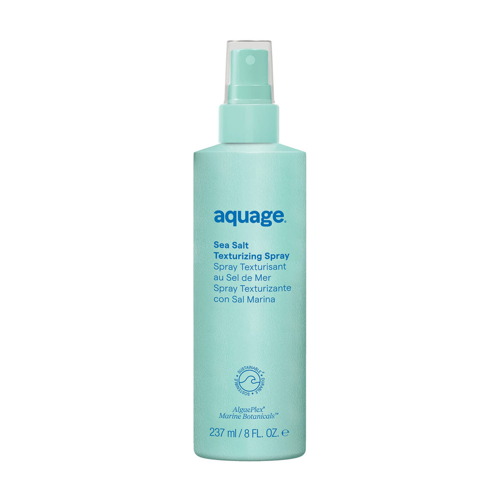 Aquage Sea Salt Texturizing Spray bottle-front showcasing compact, beachy volume.