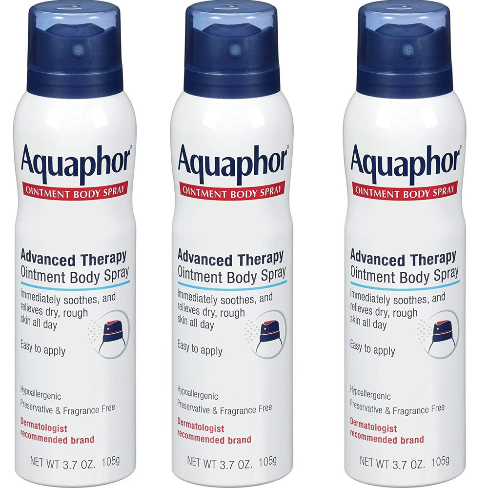 Aquaphor Ointment Body Spray being applied to skin for lasting hydration.