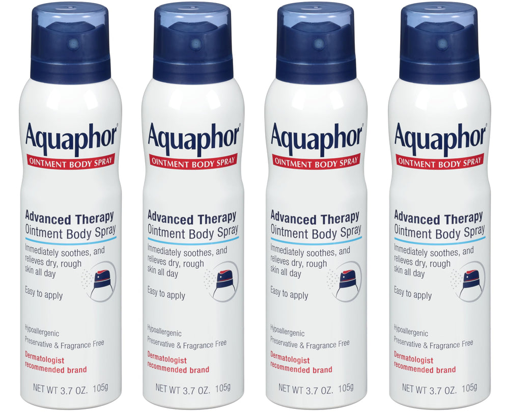 Aquaphor Ointment Body Spray provides even, continuous coverage for arms and legs.