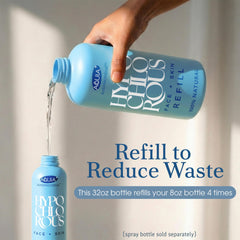 Aquia antimicrobial face spray in use for quick skin refresh.