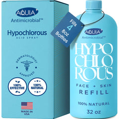 Aquia Hypochlorous Acid Spray bottle for facial cleansing and skin refreshment.