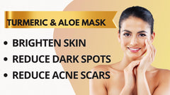 ArabelsNaturals Turmeric Aloe Mask gel texture on skin.
