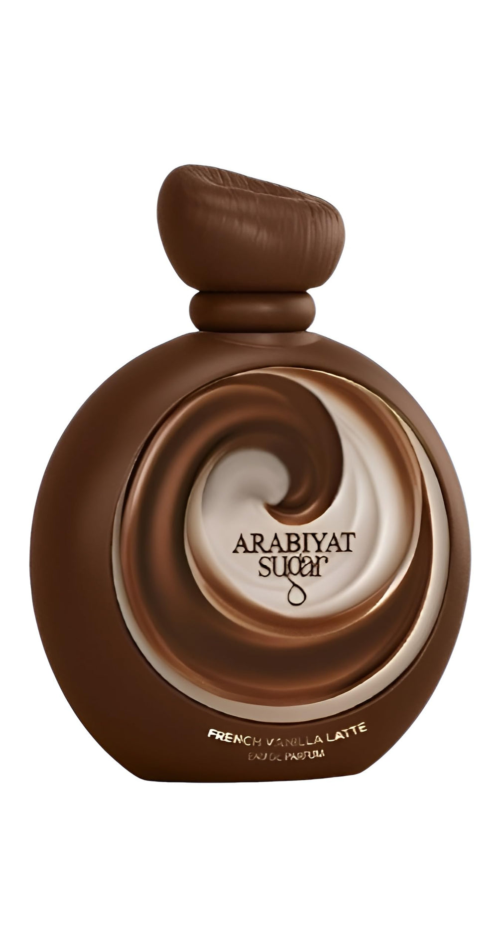 Arabiyat Sugar French Vanilla Latte bottle on vanity for daily fragrance confidence.