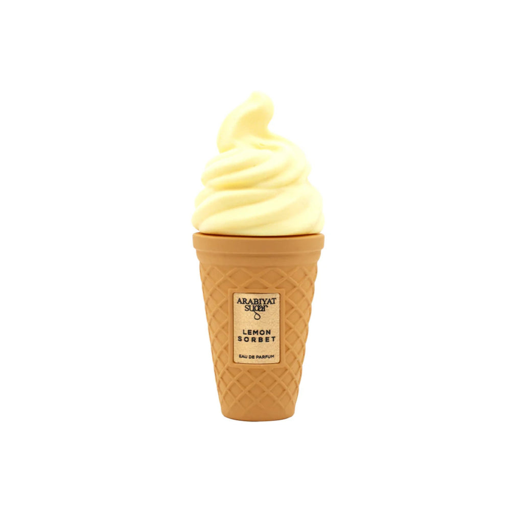 Arabiyat Sugar Lemon Sorbet atomizer spritz for dessert-like gourmand vibe on the go.