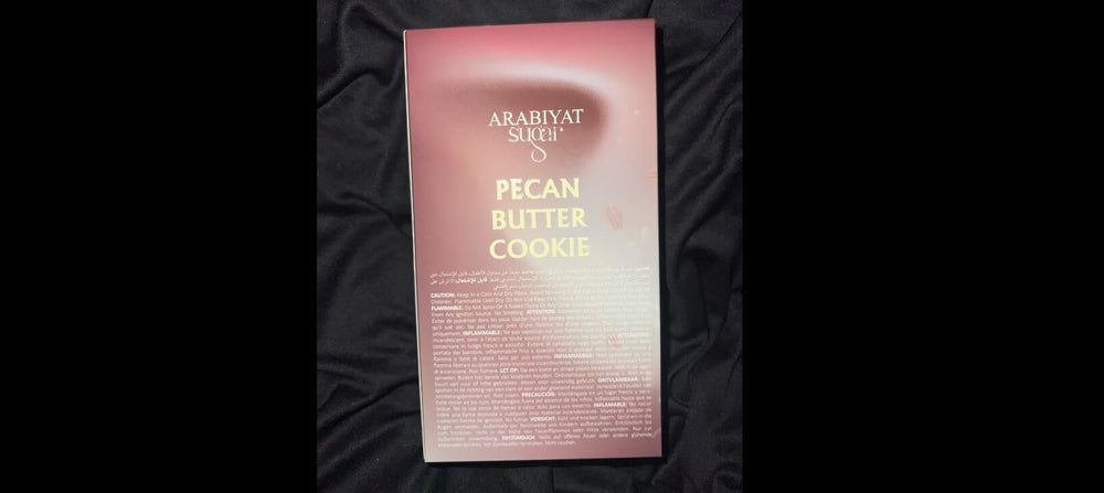 Visual of pecans and roasted nuts with ARABIYAT EDP, capturing nutty top notes.