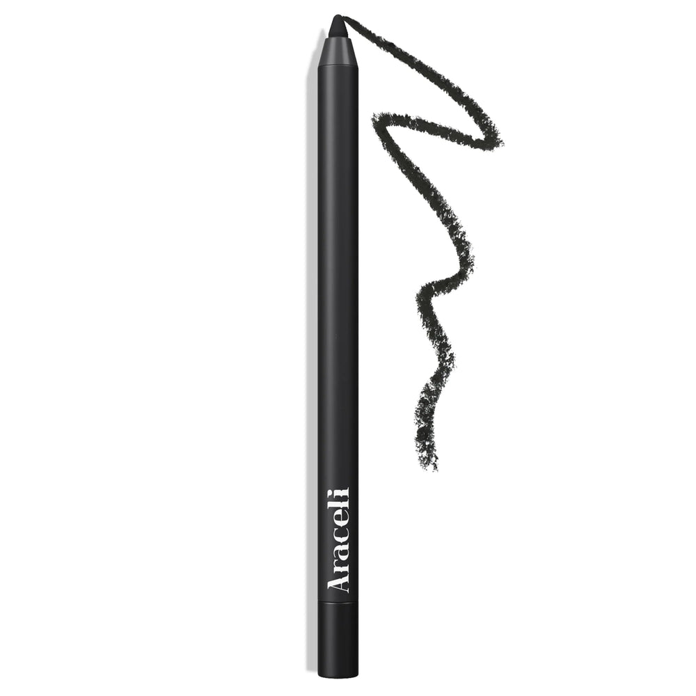 Araceli Beauty Gel Pencil Eyeliner close-up onyx black for bold, long-lasting definition.
