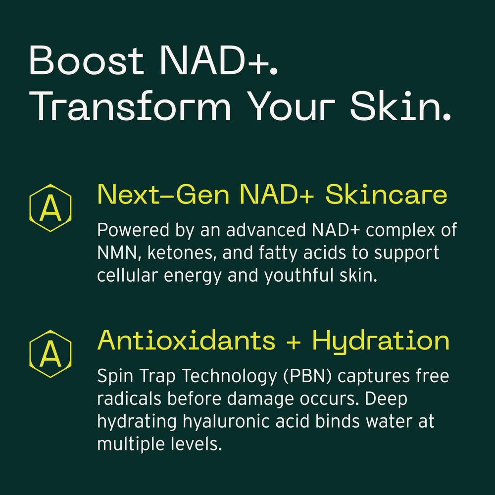 Aramore NAD+ cream texture close-up showing creamy, hydrating glide