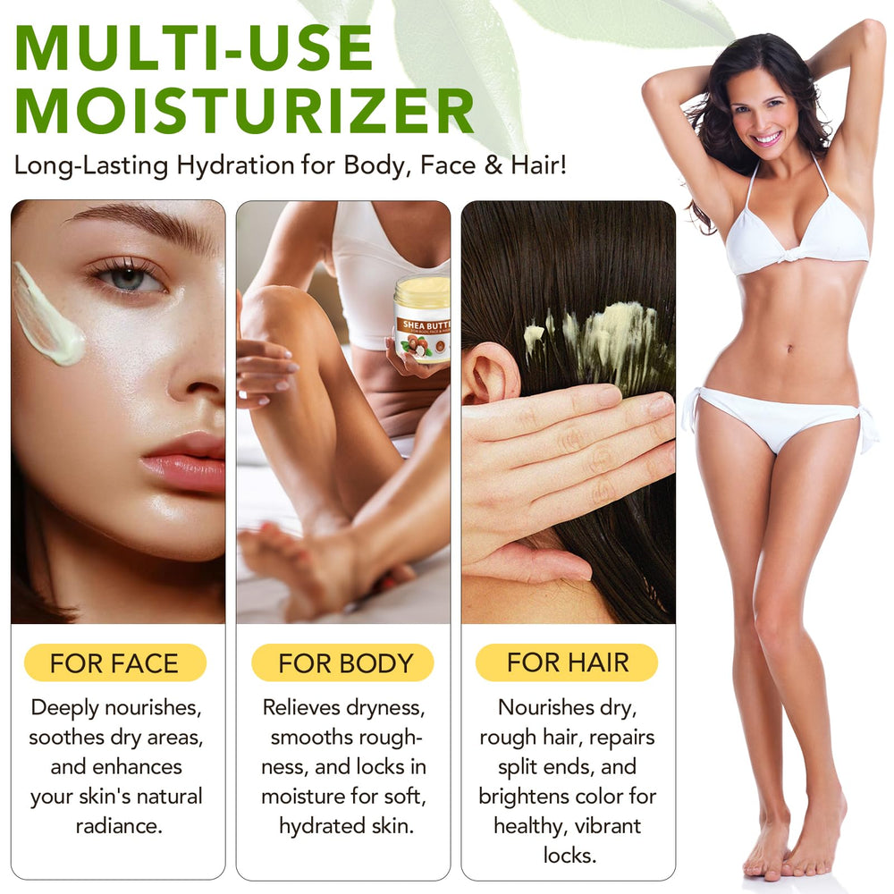 Arbcrn shea butter being applied to hands for intense moisture.