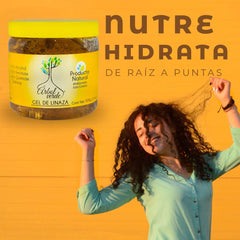 Arbol Verde Linseed Gel applied on hair during styling session
