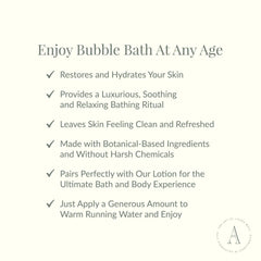 Archipelago Botanicals Bath Bubbles closeup highlighting rich foam and calm ambiance.
