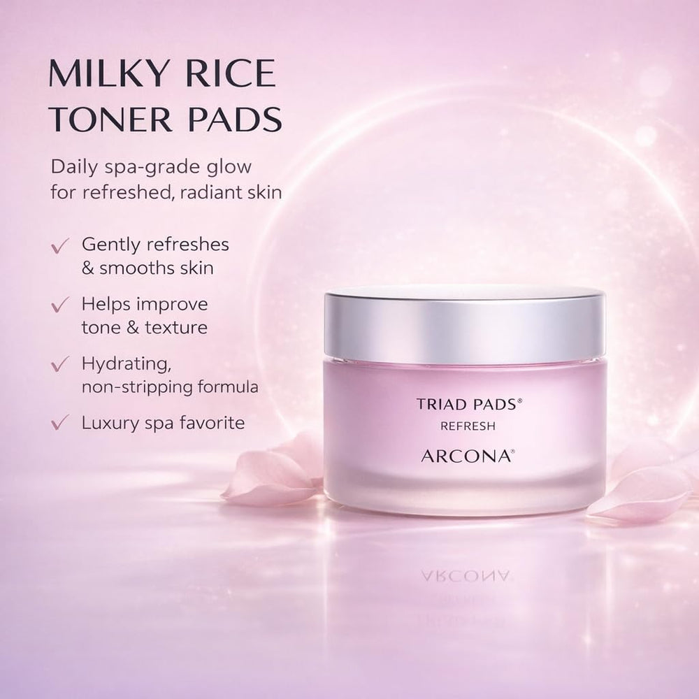 ARCONA Cranberry Triad Milky Toner Pads close-up texture highlighting gentle hydration