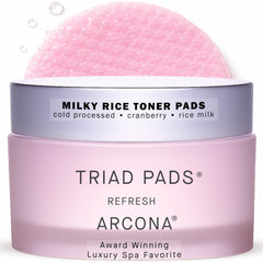 ARCONA Cranberry Triad Milky Toner Pads pack for convenient at-home brightness and hydration