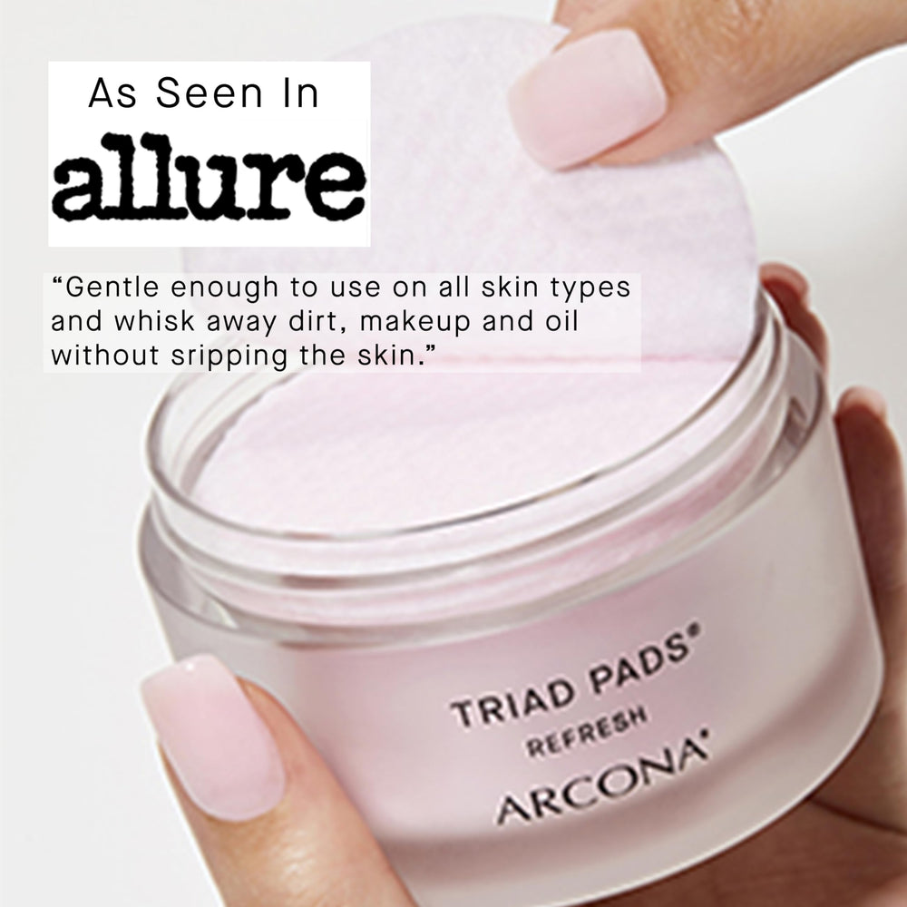 ARCONA Cranberry Triad Milky Toner Pads with Witch Hazel for refined pores