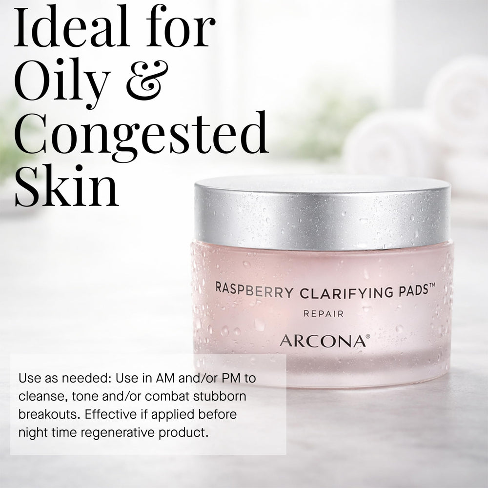 ARCONA Raspberry Clarifying Pads ingredients tea tree extracts for refreshed clarity