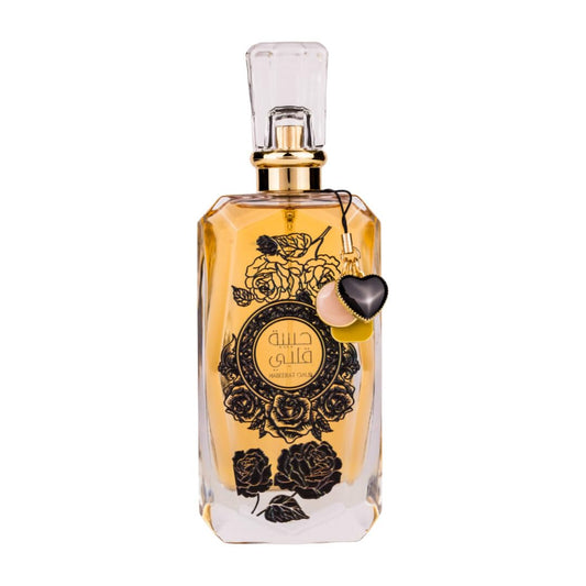 Ard-Al Zaafaran Habeebat Qalbi bottle front offers everyday elegance.