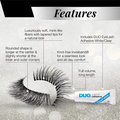 Ardell 863 lashes worn on eye for a natural, soft volume look