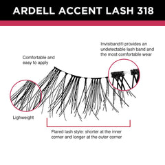 Ardell Accent 318 uses 100% human hair for a natural look.