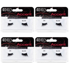 Ardell Accent Half Lashes 305 outer corner lift for a natural, defined look.