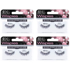 Ardell Baby Wispies 4-pack in Black for natural daytime fullness.