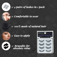 Ardell cruelty-free 100% natural hair lashes blend with your own lashes.