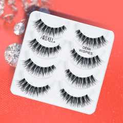 Before and after view of Ardell Demi Wispies proves natural enhancement