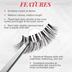 Ardell Demi Wispies on eye display wispy look with balanced volume