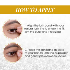 Lifestyle shot: Ardell Demi Wispies on eyelids for everyday wear.