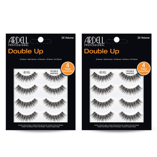 Ardell Double Up Wispies two-pack lashes for dramatic volume and defined eyes.