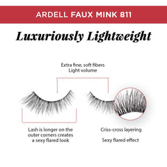 Ardell Faux Mink 811 lashes ready for quick daily enhancements.
