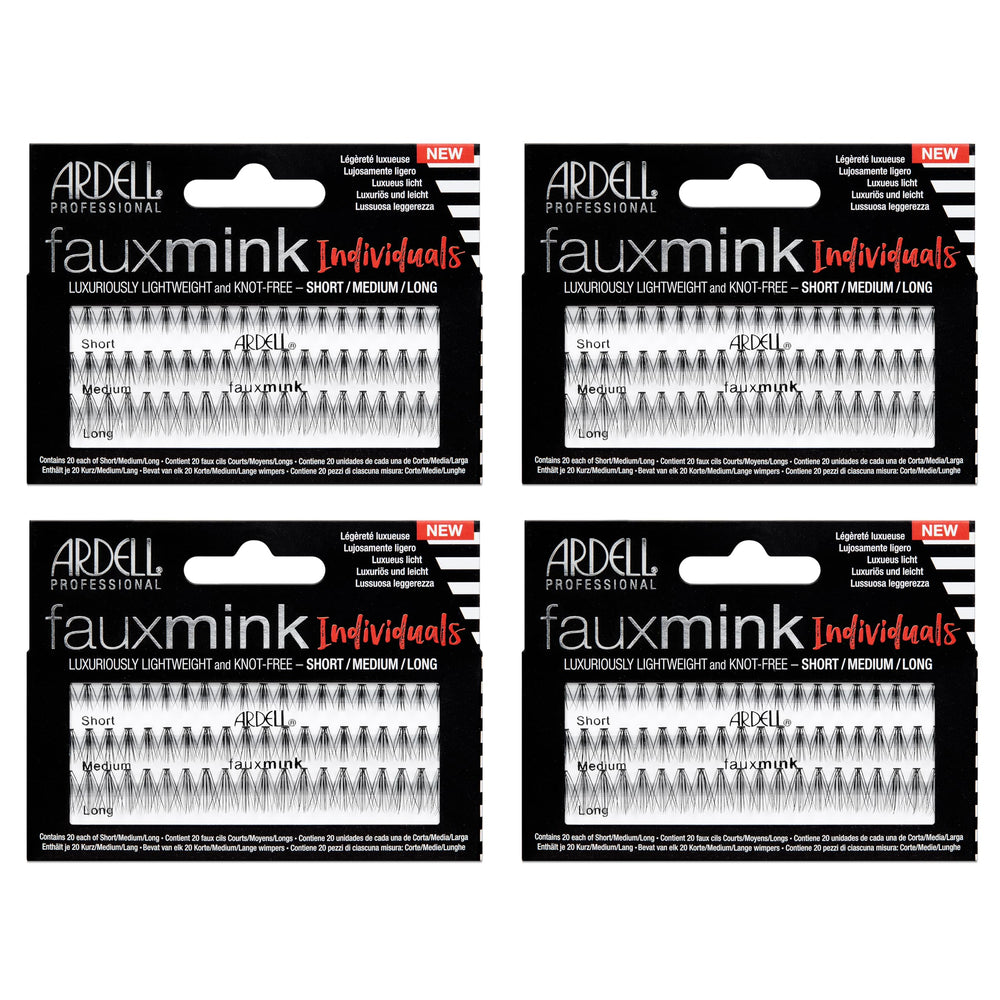 Ardell Faux Mink DIY Lash Clusters pack cover, four-pack convenience for customizable looks.